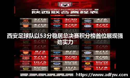 西安足球队以53分稳居总决赛积分榜首位展现强劲实力
